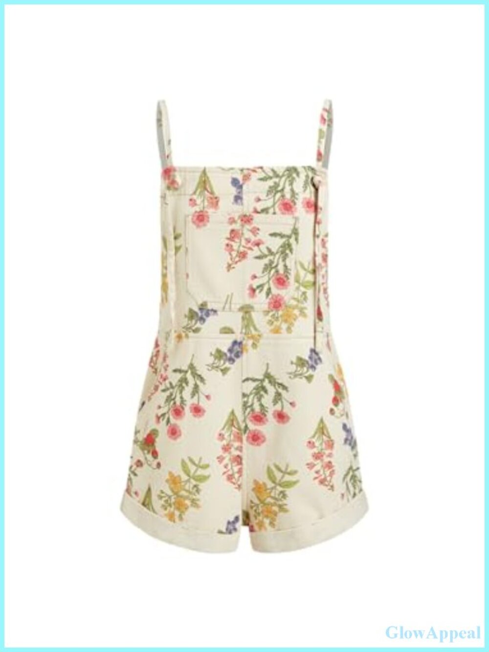 Loose Fit Denim Romper with Pockets